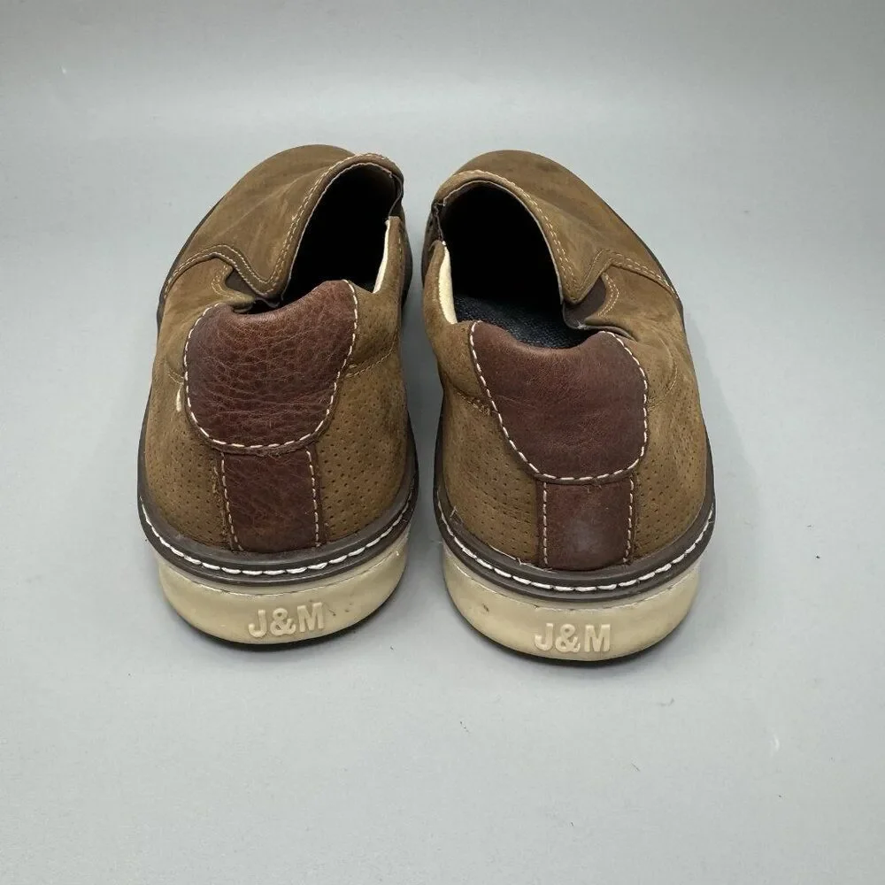 Johnston Murphy McGuffey Leather Loafers Sz 9m Brown Sheepskin Comfort Sole